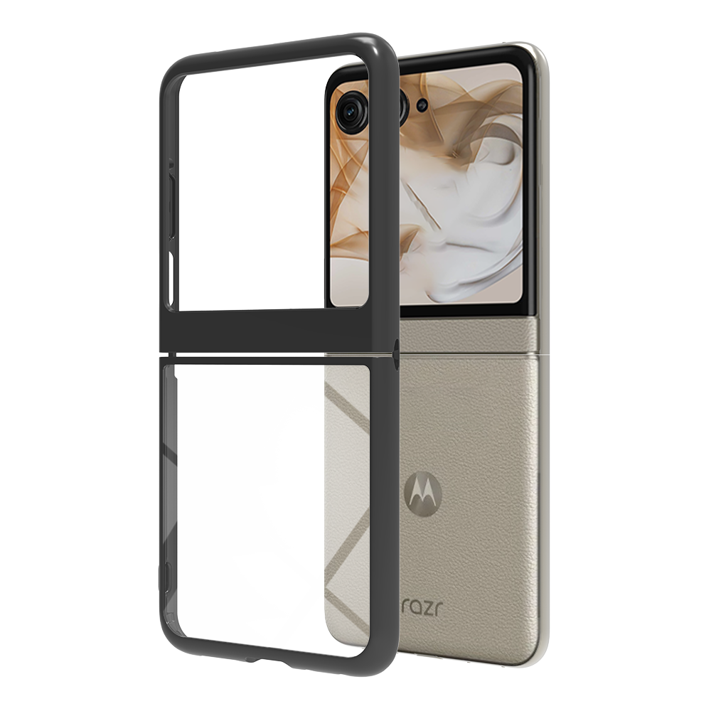 Dos transparent / Bordure en TPU noire