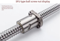Sekrup Bola CNC SFU1204 C7 dengan Panjang 200-600/3000mm, Material Baja, Termasuk Nut Bola & Komponen Bantalan