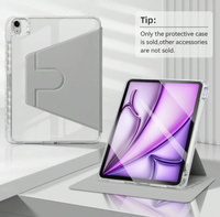 Étui SUNNYCASE à rotation 360 degrés pour iPad Pro 11/13 pouces 10.9/11e génération, support pour stylet, cuir PU, PC TPU, réveil/veille automatique, antichoc