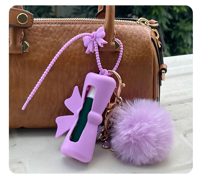 BSBH New Silicone Beaded Keychain Bag Charm Silicone Tassel Keychain for Ladies Image 3