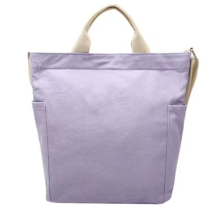 Solid Color Pure Cotton Canvas Tote <strong>Bag</strong> Oversized Minimalist Fashion Shoulder Carryall <strong>for</strong> College Students Washable <strong>Uni</strong> Student - Product Image 2