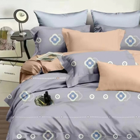 Ensemble de housse de couette en microfibre de luxe 100% polyester 70gsm imprimé floral motif végétal disponible en taille King et Twin pour la maison et l'hôtel