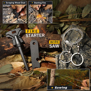 Ensemble d'outils tactiques de camping d'urgence 16 en 1 et kit de survie pour les aventures en plein air, cadeau pour les familles - Product Image 4