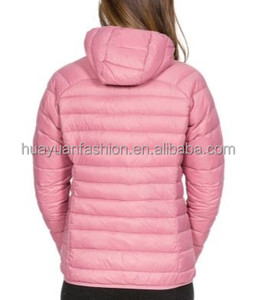 RDS Custom Apparel Manufacturer Polyester Matte <strong>Women's</strong> Thin Ultra Light <strong>Packaway</strong> Winter Puffer Bomber Down <strong>Jacket</strong> with Hood - Product Image 2