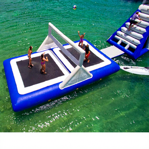 Terrain de volley-ball aquatique gonflable commercial personnalisé, terrain de volley-ball gonflable, jeu sportif de piscine - Product Image 1