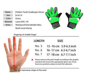 Dernier modèle de <span class=keywords><strong>gants</strong></span> de <span class=keywords><strong>gardien</strong></span> de but de football pour juniors et enfants, protection des paumes, antidérapants, <span class=keywords><strong>gants</strong></span> de football épaissis pour l'extérieur - Product Image 5