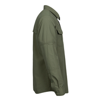 Chemises cargo d'extérieur en twill tissé grande taille Fronter pour hommes, manches longues, décontractées, été