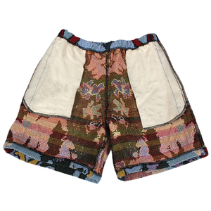 새로운 공장 친환경 힙합 만화 태피스트리 자카드 직조 신축성 미드라이즈 반바지 OEM 서비스 도매 직판 - Product Image 2