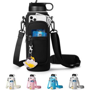 Portabottiglie con tracolla per Hydroflask 32oz 40oz, borsa a tracolla con tasca per telefono, per uso esterno - Product Image 1