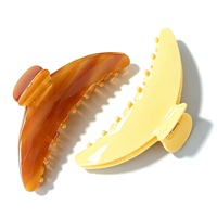 Pince à cheveux en acétate Liwu ODM, style coréen, forme lune, extra large (13,5 cm), collection été, vente chaude