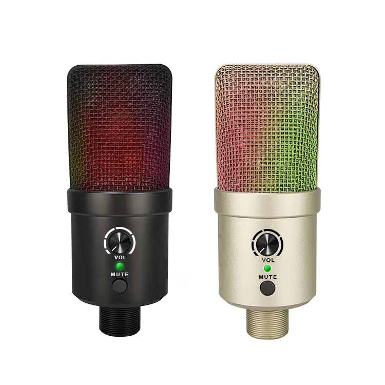 Aamzon-micrófono LED luminiscente para grabación de estudio, micrófono de Karaoke Profesional, USB, Youtube, Meetaing, nuevo, gran oferta
