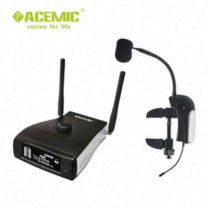 ACEMIC เครื่องดนตรีไมโครโฟน UHF ไมโครโฟนลดเสียงรบกวนแบบไร้สายสำหรับกีตาร์ไวโอลินเครื่องดนตรีไมโครโฟน - Product Image 1