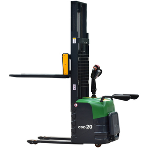 Elektrikli yarı elektrikli istifleyici kaldırma palet forklifti 1-2 ton katı lastik araç yükleme boşaltma AWD kurşun-asit Forklift - Product Image 3
