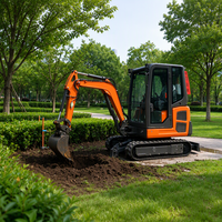 Mini Excavator Crawler 0.06m³ Bucket 18.4kW Diesel 1050mm Narrow Track untuk Konstruksi, Penggalian Parit, Lansekap, Harga Pabrik