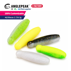Señuelo de Pesca de Agua Dulce y Salada, 40 mm, 2,7 g, 50 mm, 6,3 g, Señuelo de Gusano de Plástico Suave de PVC, Cebo Suave para Pesca de Lubina y Perca, 5 Colores - Product Image 6