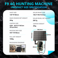 Caméra de chasse F9 4G 1080P avec capteur CMOS 8MP, détection de mouvement PIR, déclenchement 0,2s, IR 940nm, IP66, application AIDOVID
