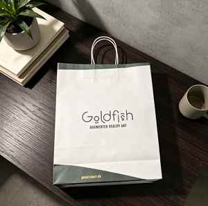 Custom Biodegradable Recyclable Kraft Paper Bag with Silk Screen Printed Twist Paper Handles High Quality Packaging Bags - Product Image 4