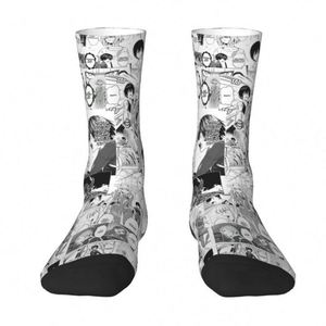 Chaussettes personnalisées imprimées Kawaii Darling in the Franxx Manga Collage pour hommes et femmes, chaussettes extensibles pour l'été, l'automne et l'hiver - Product Image 1