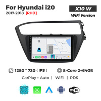 NaviFly Résolution 1280*720 8 cœurs Car-play Android Auto DSP 4G LTE Écran partagé CPS Navigation pour Hyundai I20 2017-2018