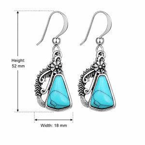 Orecchini a Foglia con Piume per Donne, Stile Floreale Vintage, Accessori per Orecchie da Indossare Quotidianamente - Product Image 5