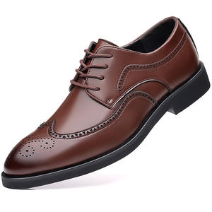 Nouvelles Chaussures Habillées Formelles pour Hommes Style Britannique Tendance Brogue Grande Taille NOIR Chaussures Derby à Lacets pour Hommes 38-48 - Product Image 1