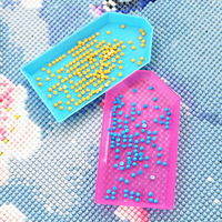 Plateau de tri de perles en plastique grande capacité pour accessoires de peinture diamant DIY, idéal pour le rangement de strass sur toile