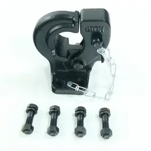 Heavy Duty USA Black 10T Trailer Hitch Forged Towing Hook Pintle Hook