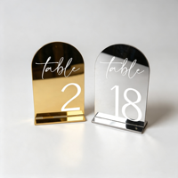 2026 En gros Numéro de table détachable en acrylique doré vintage 1 à 30 pour mariage