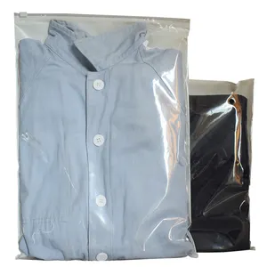 批发拉链锁塑料环保磨砂衬衫包装袋定制标志服装包装服装袋