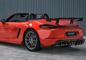 Kit de carrosserie en fibre de carbone sec Spoiler de pare-chocs arrière Diffuseur de lèvre de pare-chocs arrière pour Porsche <span class=keywords><strong>718</strong></span> Cayman <span class=keywords><strong>Boxster</strong></span> 982 2016-2024 - Product Image 4