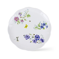 En stock, assiette de restaurant moderne et écologique, assiette à dîner personnalisée en porcelaine blanche, embossée, pour mariage