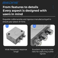 Sensor de Vibración Piezoeléctrico de Alta Temperatura BIEDAS BYDP30100GWC 200 ℃   Acelerómetro de Vibración