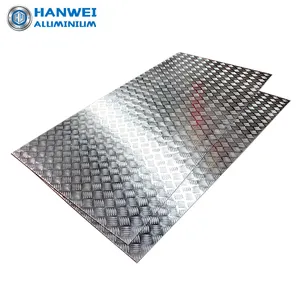 Embossed Aluminium Diamond Sheet 1060 1100 3003 5052 5754 Tread Aluminum Checker Plate