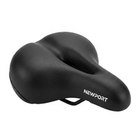 Selle de vélo large en cuir noir épaisse pour hommes, idéale pour le cyclisme sur route, pièces de vélo en carbone pour l'extérieur