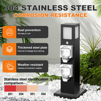 IP66 Wasserdichte Staubdichte 20A/10A Edelstahl Amerikanische 110V/240V 4-fach Steckdose für Außenbereich Villa Hof