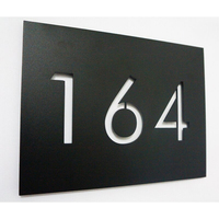 Plaque de numéro de maison, de chambre d'hôtel ou de niveau, personnalisable, résistante à l'eau, écologique, design moderne BOYANG, vente en gros