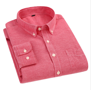 Camicie Oxford personalizzate in cotone 100% caldo Casual a maniche lunghe da uomo - Product Image 1