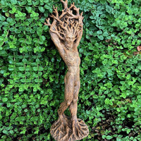 Dryad Forest Goddess Statue Harz Ornamente Green Man Harz Baum Gott Statue Ornamente