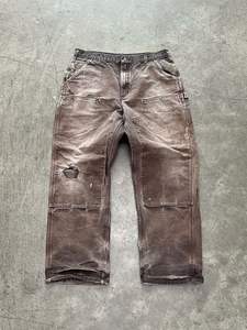 <span class=keywords><strong>Jeans</strong></span> <span class=keywords><strong>Cargo</strong></span> da <span class=keywords><strong>Uomo</strong></span> Personalizzati Stile Carpentiere Vintage con Doppio Ginocchio Effetto Sbiadito e Lavato Design Distressed con Strappi Estivi - Product Image 2