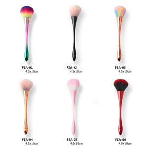 2024 แปรงทําความสะอาดผงสีชมพูสีดํายอดนิยมใหม่แปรงฝุ่นเล็บนุ่มสําหรับเล็บ - Product Image 4