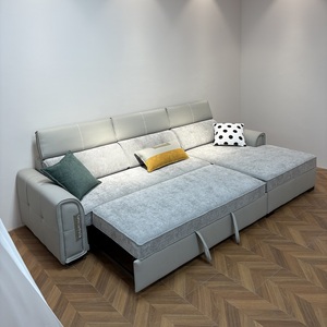 Divano Letto in Ecopelle Salvaspazio Confortevole con Tessuti Personalizzabili per Soggiorno e Appartamento - Product Image 1
