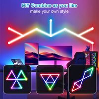 Contrôle WiFi intelligent épissage veilleuse RGBIC Bar musique rythme synchronisation LED applique murale pour TV chambre jeu décoration bande lumineuse