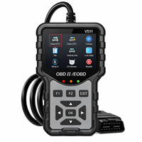 Outil de diagnostic OBD2 V511 pour voitures, lecteur de codes de panne du moteur, effacement des DTC, scanner de données en temps réel, outil de réparation automobile, 8 langues