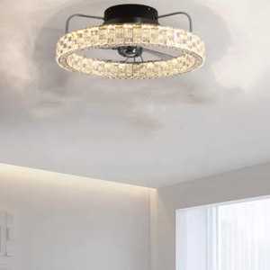 Nouvel arrivage Cacher le ventilateur 3 couleurs changeantes lumière LED lumineuse éclairage en verre pour salon salle à manger lampe d'intérieur - Product Image 4