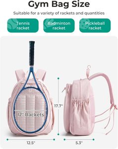 <span class=keywords><strong>Sac</strong></span> <span class=keywords><strong>de</strong></span> tennis personnalisé pour femmes, <span class=keywords><strong>sac</strong></span> à dos pour raquettes <span class=keywords><strong>de</strong></span> tennis avec compartiment pour chaussures, <span class=keywords><strong>sac</strong></span> à dos <span class=keywords><strong>de</strong></span> sport suspendu pour le court, hors du travail, au quotidien - Product Image 2