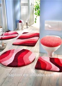 100% micropolyester מופשט אמנות צבעוני אקארד אמבטיה 5 חתיכה סט מצויץ נגד החלקה לטקס חזרה רצפת אמבטיה מחצלת שטיח - Product Image 3