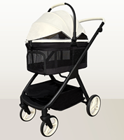 Offre Spéciale léger 4 roues pliable étanche poussette pour animaux de compagnie transporteur pliable chariot petits chats chiens en tissu Oxford