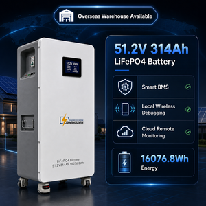 แบตเตอรี่สำรองไฟบ้านเคลื่อนที่ LiFePO4 แนวตั้ง 51.2V 314Ah 16kWh สต็อกคลังสินค้าต่างประเทศ - Product Image 1
