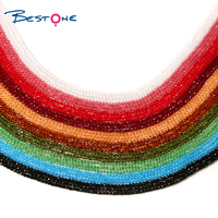 Bestone Neue natürliche Kristallglas perlen Facettierte Rondelle 2mm Glasperlen für Schmuck Diy Herstellung