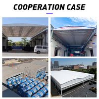 Tente rétractable industrielle quatre saisons imperméable, cadre métallique, revêtement en PVC, garage extérieur électrique, parking pour voitures, entrepôt